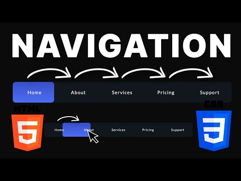 Modern Animated Navigation Bar in HTML & CSS | Smooth Menu Hover Animation Effects