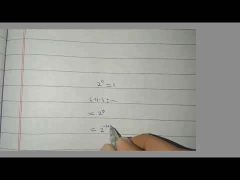 how the zero (0) power of any digit is equal to 1 prove 2°=1