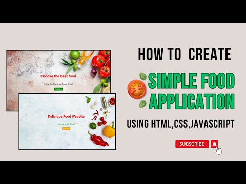 HOW TO CREATE SIMPLE FOOD APPLICATION USING HTML,CSS,JAVASCRIPT || Tutorial-4||#foodapplication