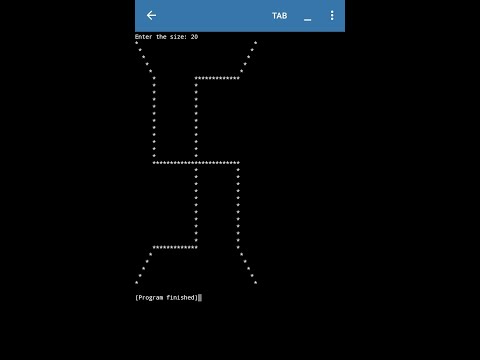How to print Swastik in python #Swastik, #python, #shorts, #patterns,#pydroid,#coding,#program,#star