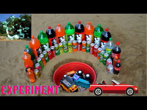 Car vs Coca cola mentos - spider man experiment giant coca cola - Zed Experiment All