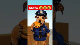 do you like me? ❤🍔cute dog eating hamburger #animation #cartoon #shorts