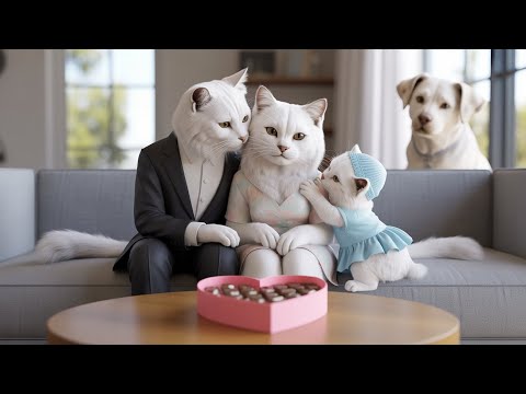 Mama Cat & Ginger Kitten’s Valentine Surprise 🍫💖 A Sweet Family Cat Story | Cute AI Cats