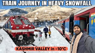 Train Journey in Heavy Snowfall to Srinagar kashmir -10 °C