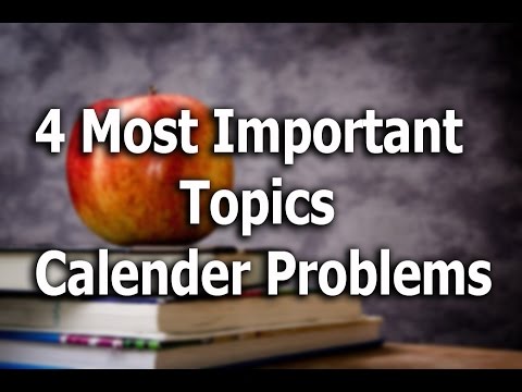 4 Important topics in calendar problems for Interviews [ General Aptitude ]