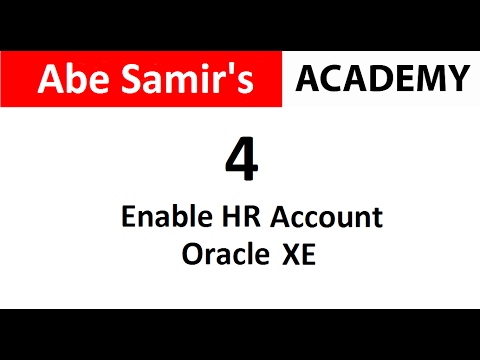 How to enable HR Account in Oracle XE