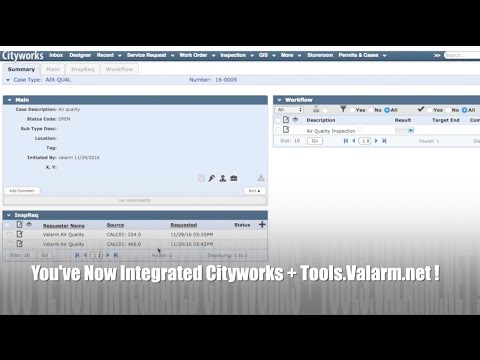 Cityworks Work Orders + Tools.Valarm.net Monitoring Your IoT Water Sensors