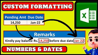 😱 Awesome ! | Dynamic Numbers & Dates Formatting Within Text | Excel Advanced Tips & Tricks |