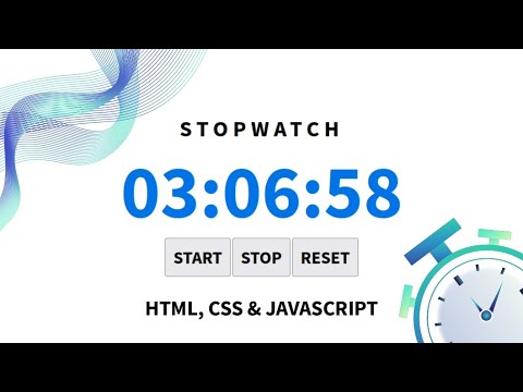 JavaScript Stopwatch | JavaScript Basic Projects | HTML, CSS & JavaScript