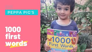 Peppa pig 1000 first words sticker book review. #peppapig #stickerbook #toddler #readingforkids