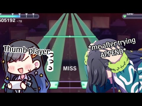 THUMB PLAYER tries playing APPEND for the first time | Project Sekai