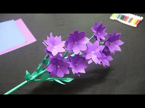எளிய மலர் கொத்து செய்யும் முறை | simple  Flower Making With Paper |  Paper Flowers Making | DIY