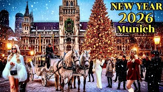Munich New Year’s Celebration 2026 ❄️🎆 Snowy Night Walk | 4K