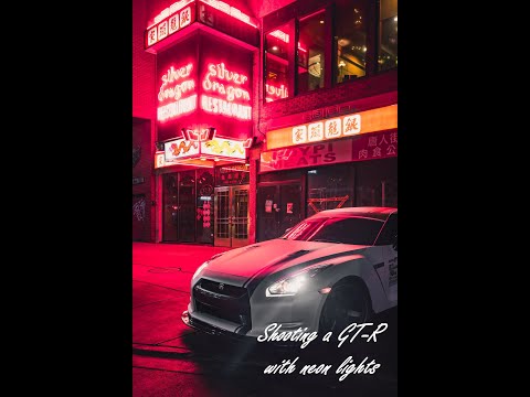 Neon Lights Car Photography