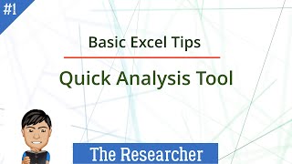 🔴 Excel 365  Tip 1 : Quick Analysis Tool
