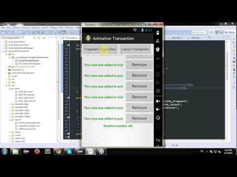 Fragment Transaction/Layout Transaction in Android