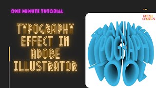 Typography effect | One Minute Tutorial  | Adobe Illustrator.
