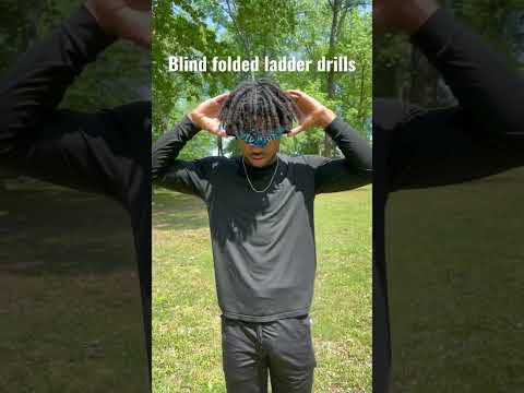 Blind Folded Ladder Drills #blind #shorts #shortsfeed