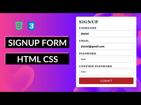 REGISTRATION FORM WITH HTML CSS