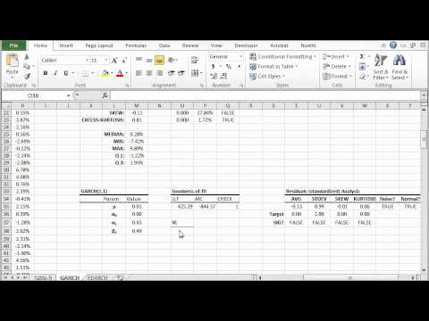 Bootcamp no. 8 - GARCH volatility and forecast tutorial in Excel