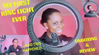 MY FIRST RING LIGHT EVER and this happened  #ringlightunboxing #ringlightreview