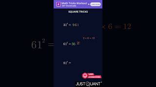 Math Tricks - How to Square Numbers Ending in 1 - Mental Math Shortcut - Easy Maths #mathtricks
