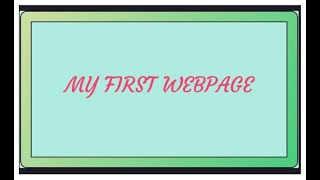 //MY FIRST WEB PAGE // @codingwithsangram7558