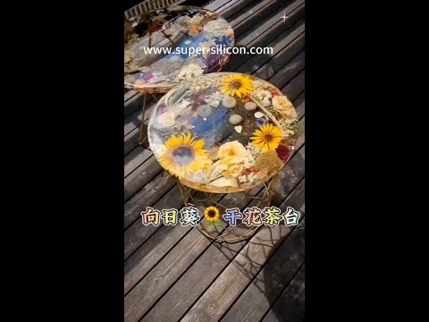 Tea table made of epoxy resin