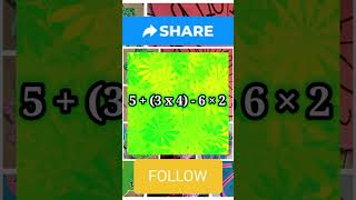 Order of Operation #gmdas , #pemdas , #bodmas #mathchallenge #mathpuzzle #mathshorts