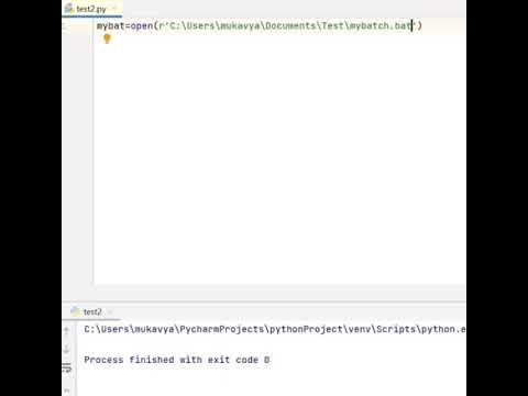 Python code to create batch file.