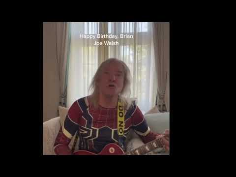 Joe Walsh Happy Birthday song...  cool licks and chords in Joe's unique birthday song for Brian !