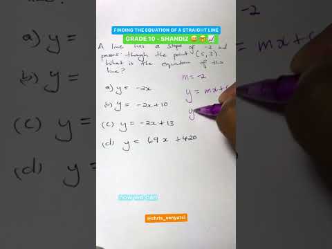 Finding the equation of a straight line graph