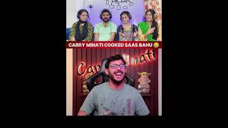 Carry Minati Cooked Saas Babu 😂. #carryminati #reactpro #reaction #funny #india
