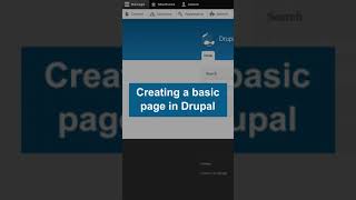 Creating a basic page in Drupal