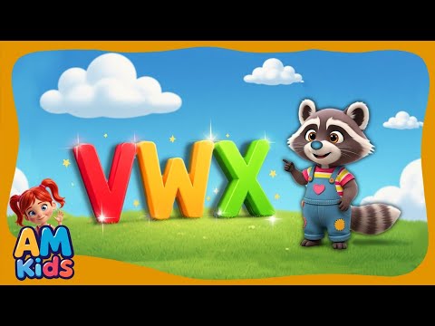 V W X Song🎵  | Fun Alphabet Song for Kids | AMKids Cartoon