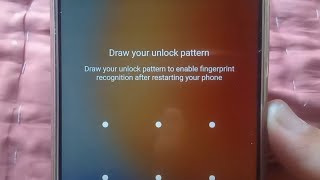 draw your unlock pattern to enable fingerprint recognition after restarting your phone problem