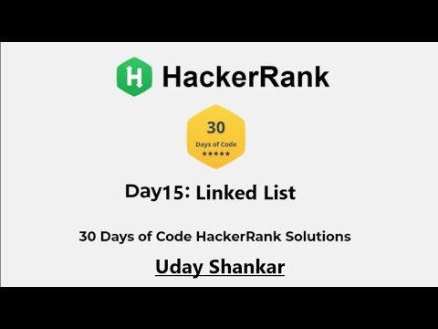 Hacker Rank 30 days of code in CPP || Day 15 : Linked List || code solution.
