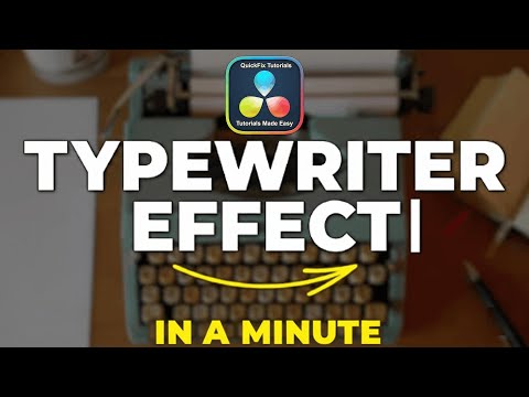 How to Create a Typewriter Text Effect in DaVinci Resolve (Easy Edit Page Method)