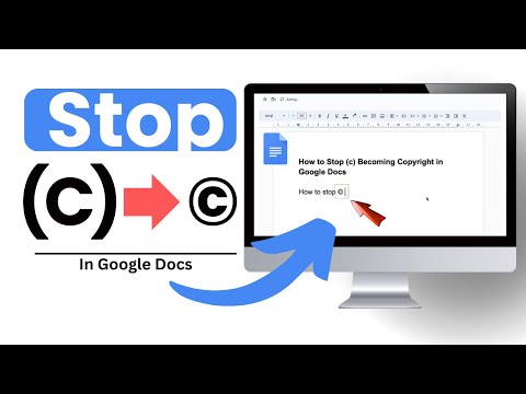 How To Stop (C) Becoming © Copyright Symbol In Google Docs