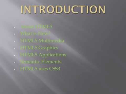 Learn Basic Concept of HTML5