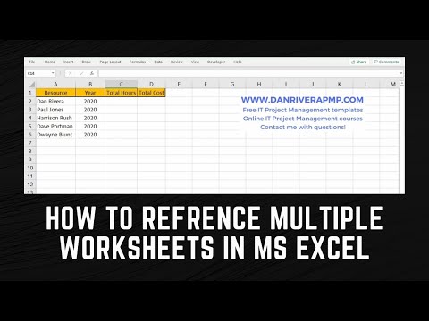 How to Reference Multiple Worksheets in MS Excel