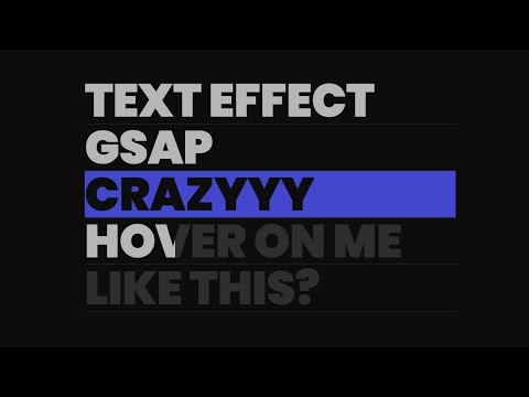 ASMR Programming | Beautiful Text scroll and hover effect with GSAP and clip-path  | No Talking