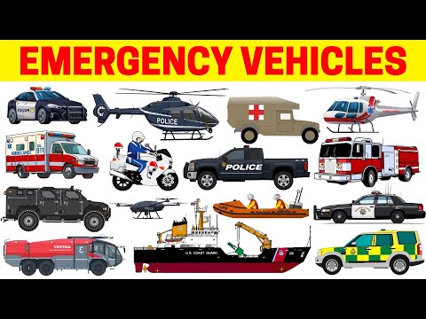 Emergency Vehicles | Learn Names of Emergency Vehicles in English | Types of Emergency Vehicles