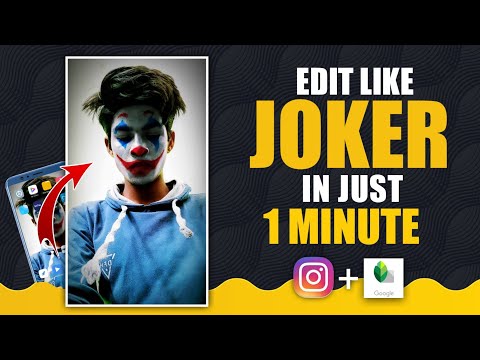 Phone Se 1 MINUTE Me Joker Face Editing Kaise Karein | Best Joker Editing Trick In Mobile
