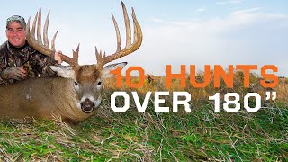 Over 1 Hour of +180" Bucks | 10 Whitetail Deer Hunts of +180" | The Best of Monster Bucks