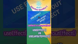 useEffect vs useLayoutEffect #codewithharry #coding #code