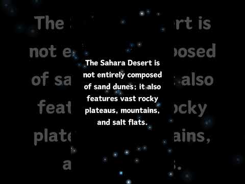 Sahara Unveiled: Beyond the Sand Dunes! 🏜️✨ #didyouknow