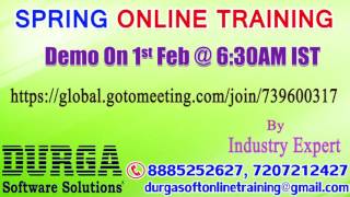 SPRING Online Training by Industry Expert Demo on 1st Feb @6:30AM IST