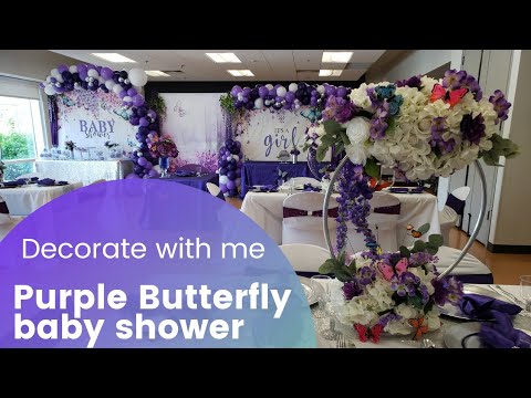 Purple Butterfly baby shower
