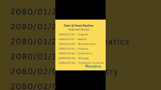 class 12 exam routine| EXAM ROUTINE 12 | Class 12 Routine #Class12ExamRoutine #skmathnepal